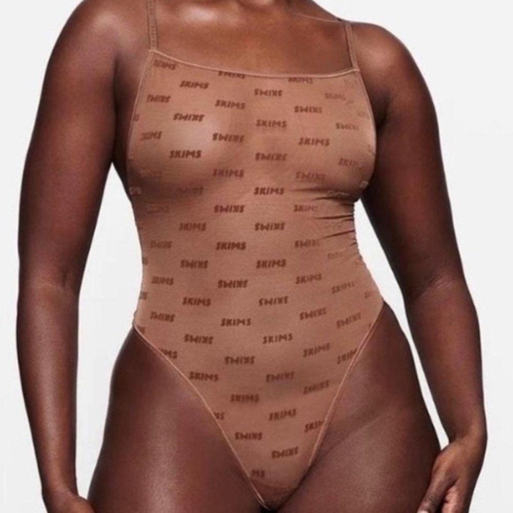 NWT Skims Mesh After Hours Cami Bodysuit in Ochre Size 3X